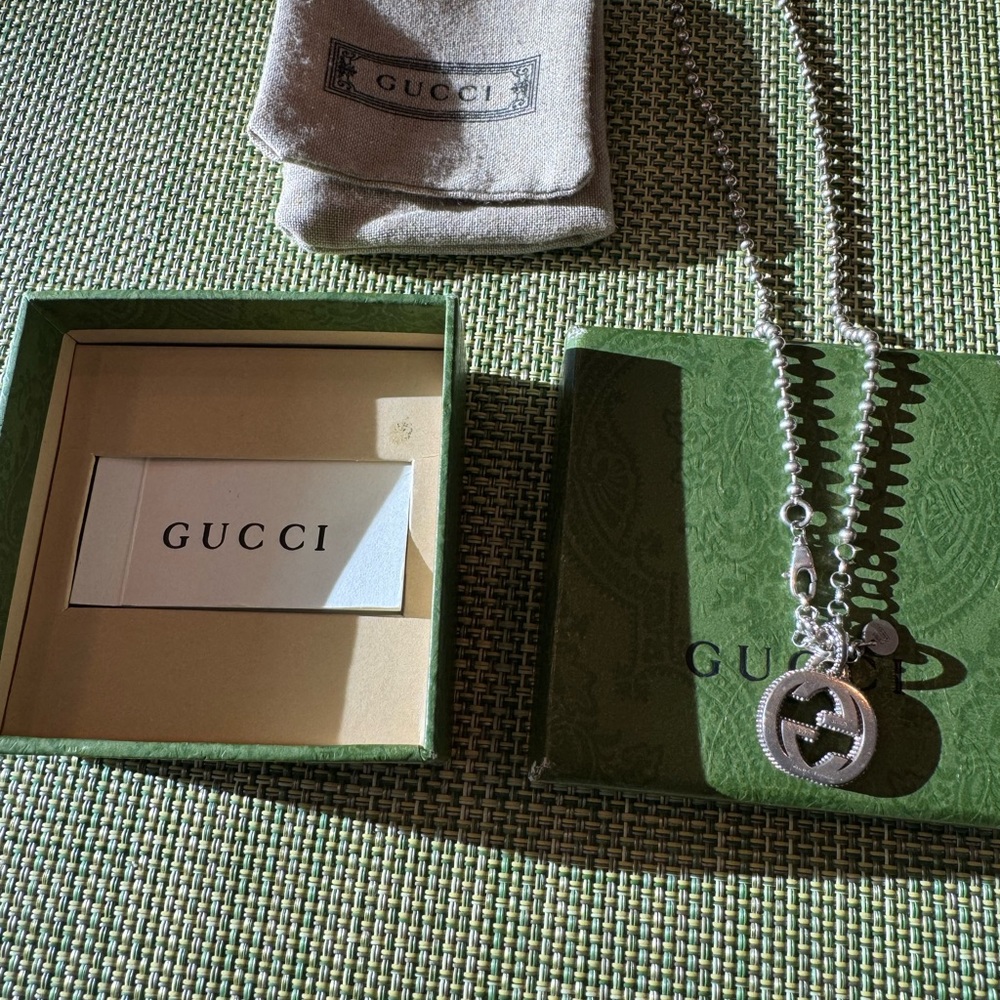Sterling silver Gucci necklace
